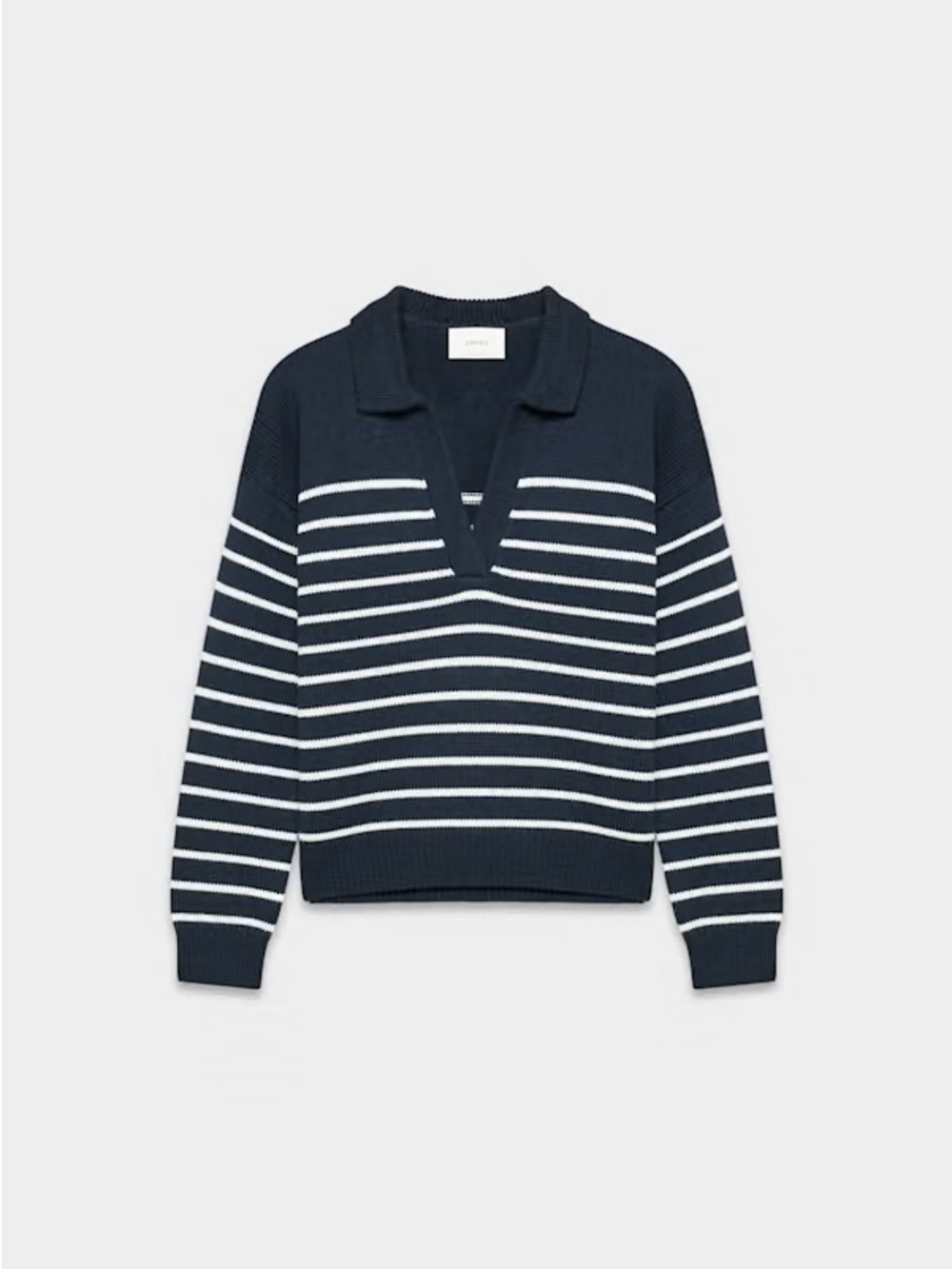 Aritzia Wilfred Clara Merino Wool Sweater — Admiral/Light Birch, Size M